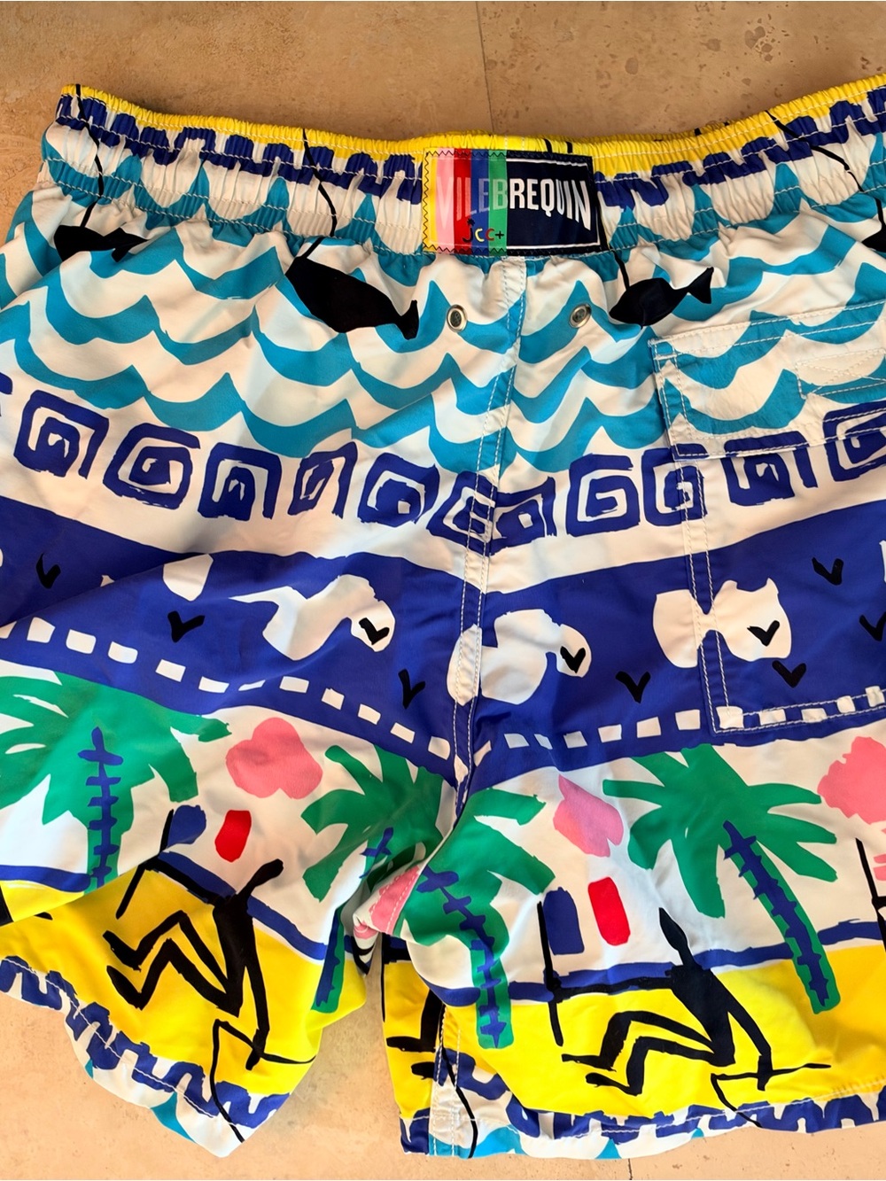 Vilebrequin Multi-Color Tropical Wave Kids Swim Trunks